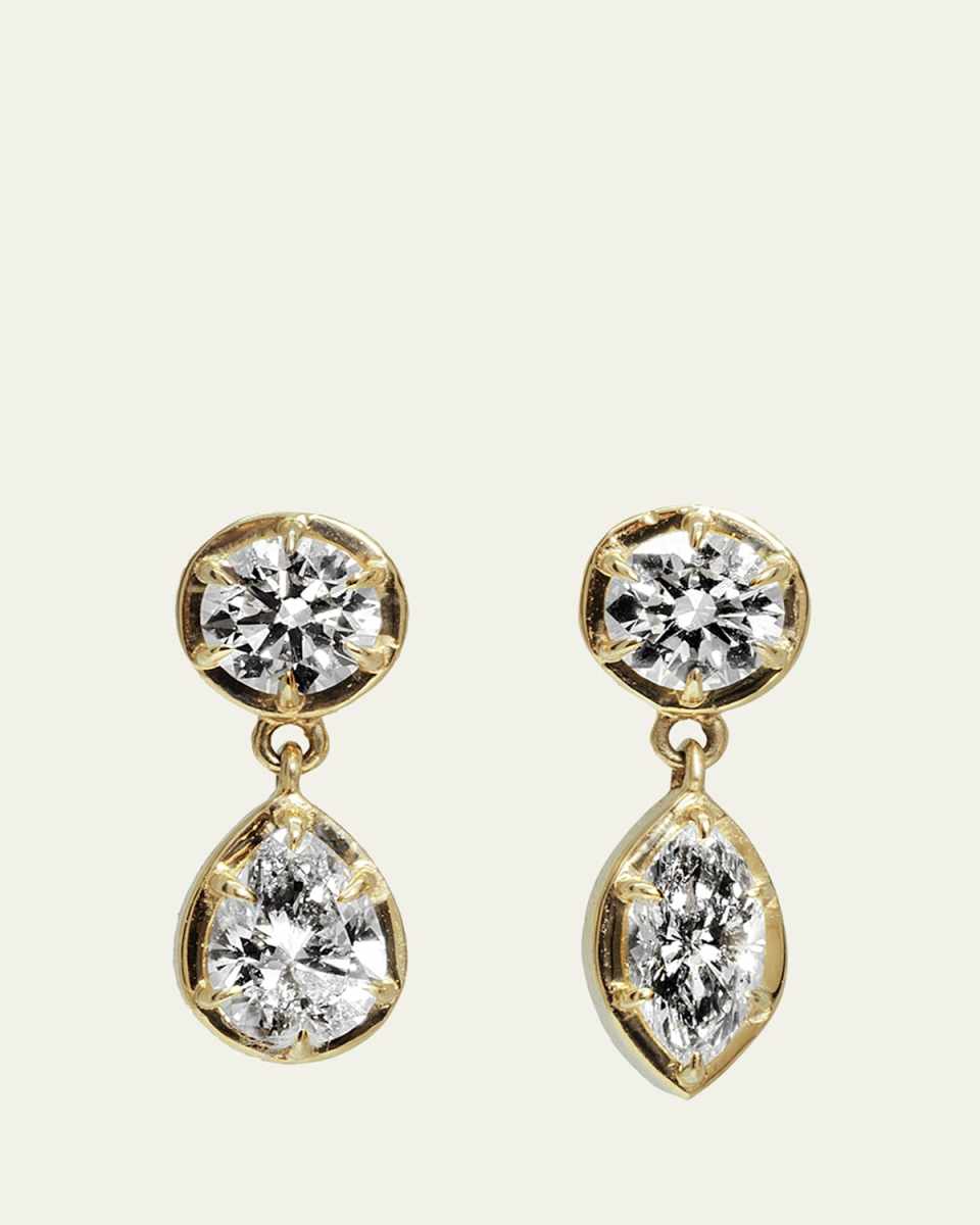 Mega Mismatch Solar Drop Earrings with Lab-Grown Diamonds